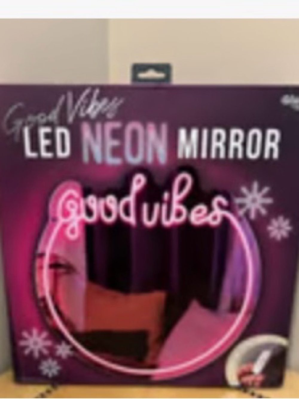 Good Vibes Pink LED Neon Mirror
